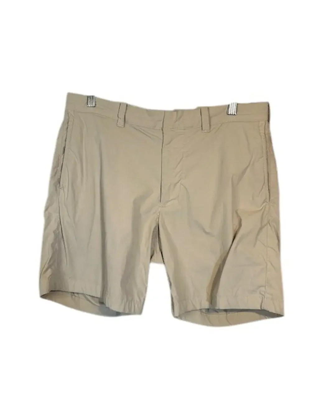 J. Crew Beige Stretch Nylon Blend Casual Shorts Men Sz 32